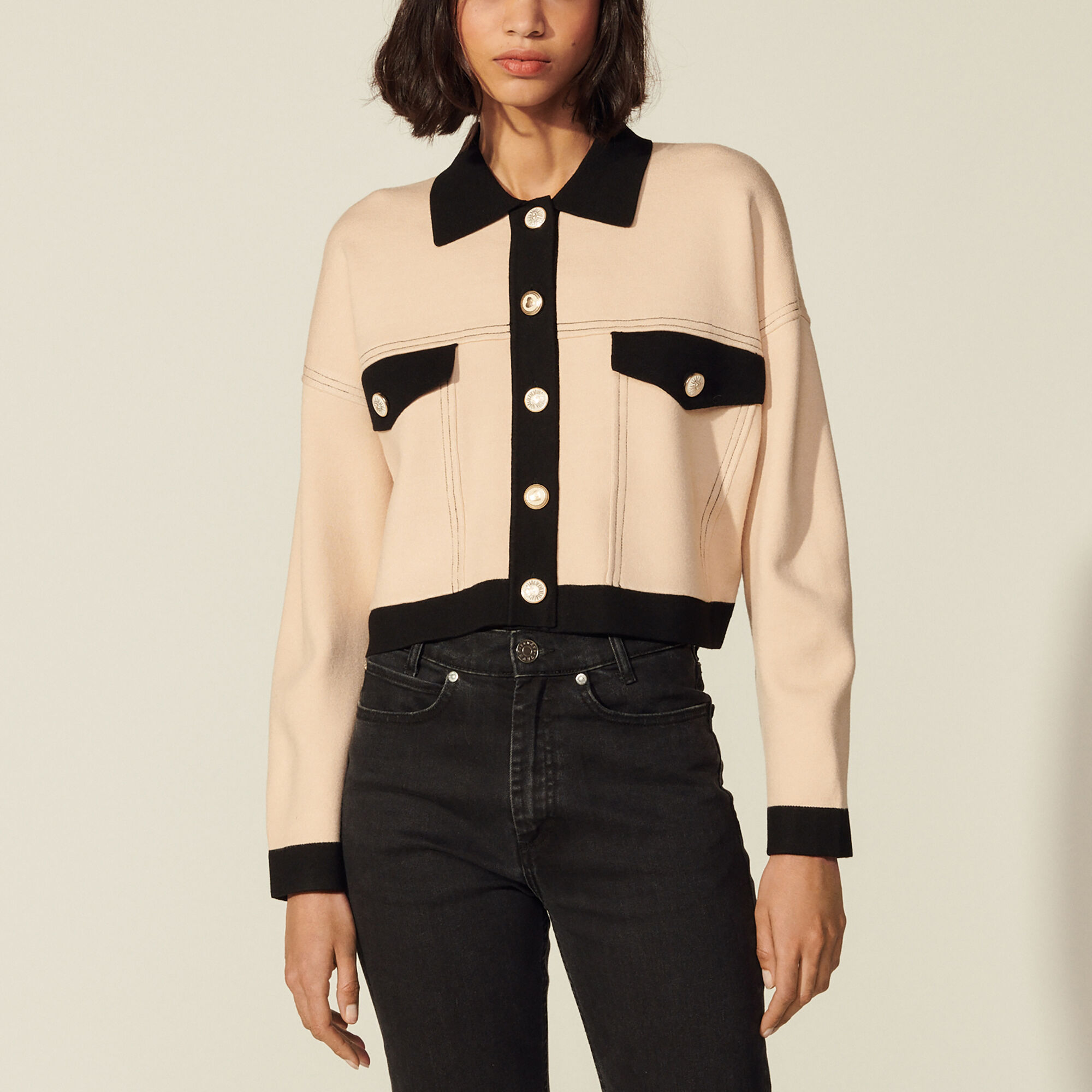 sandro smiley sweater