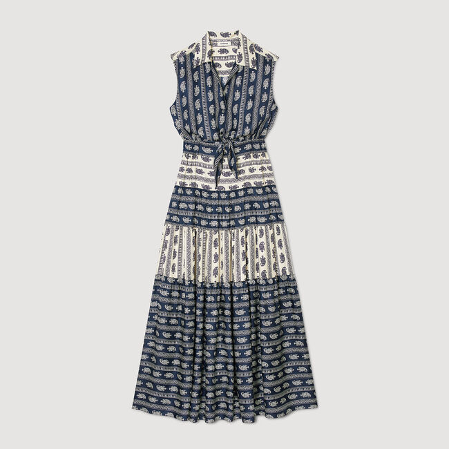 Paisley motif maxi dress