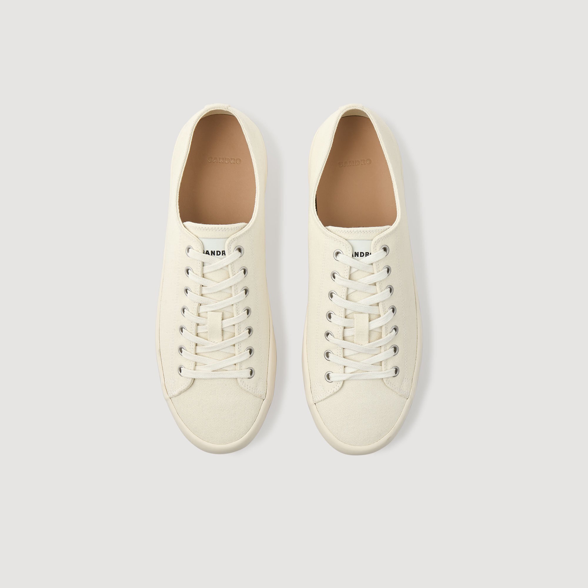 Low-top canvas trainers