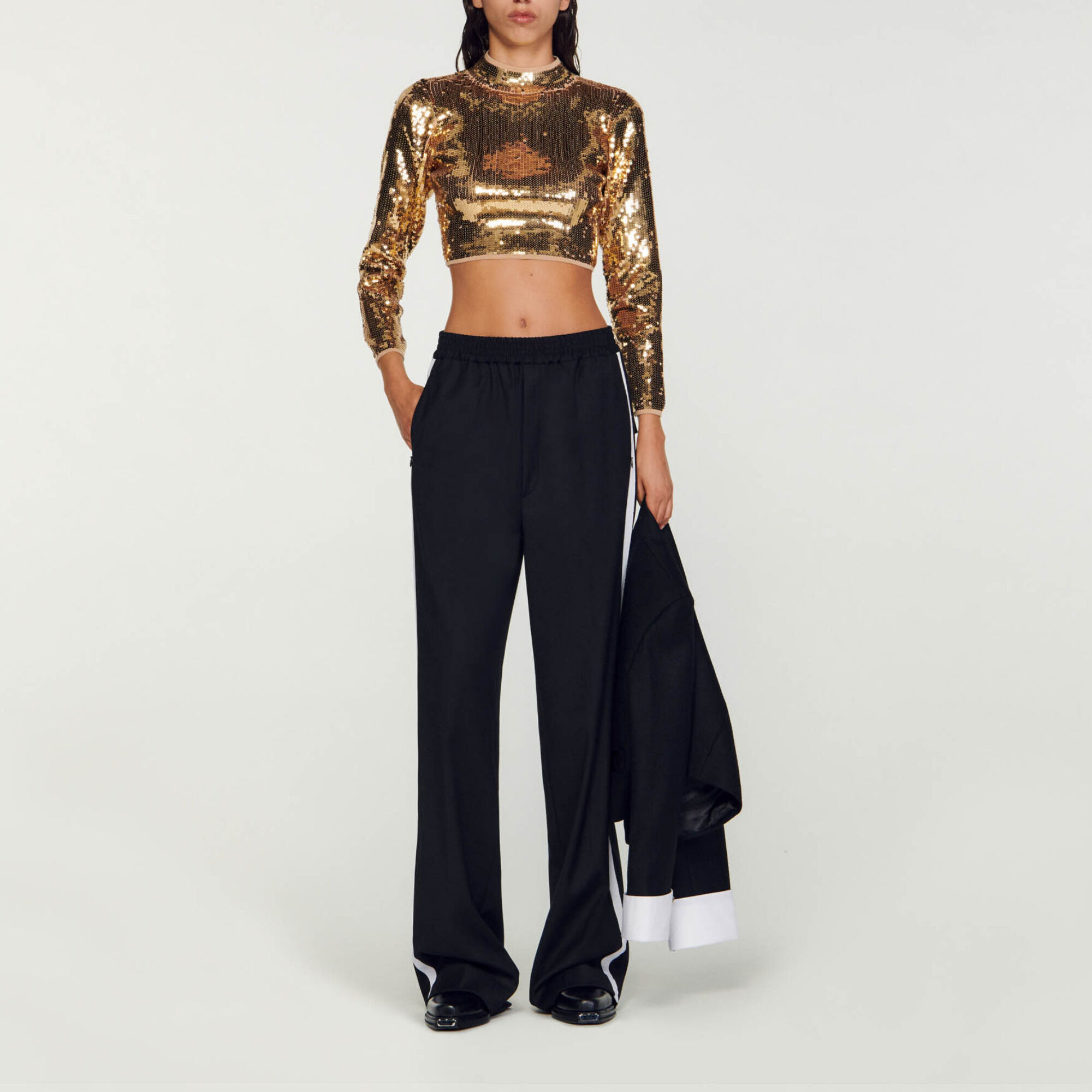 Jumper pants with crop top hotsell
