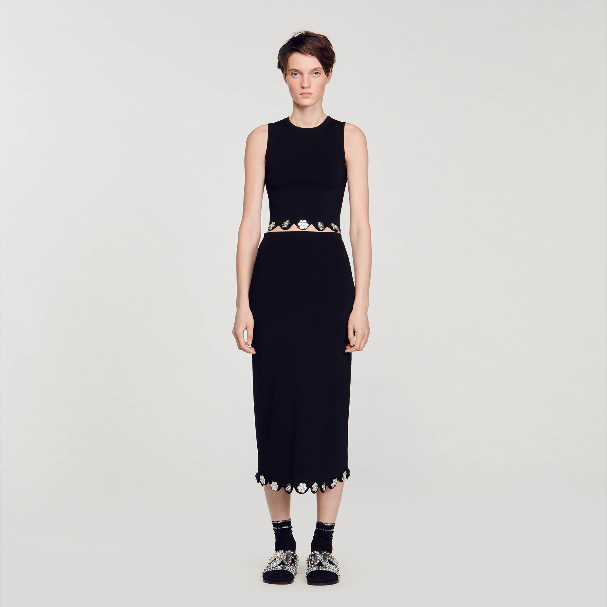 Long knit skirt