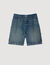 Elasticated denim shorts
