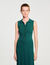 Knit dress with polo neck