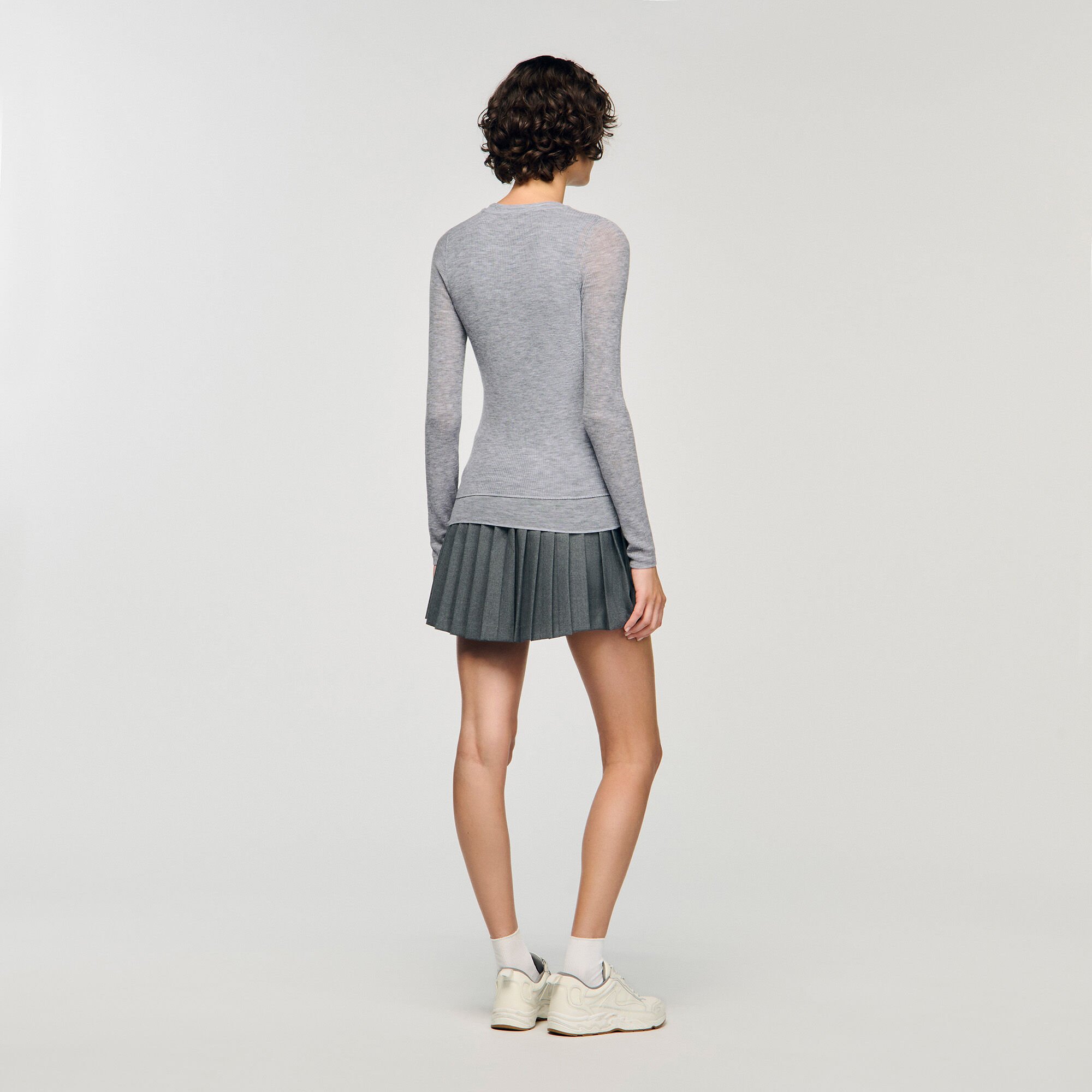 Wool layered effect jumper