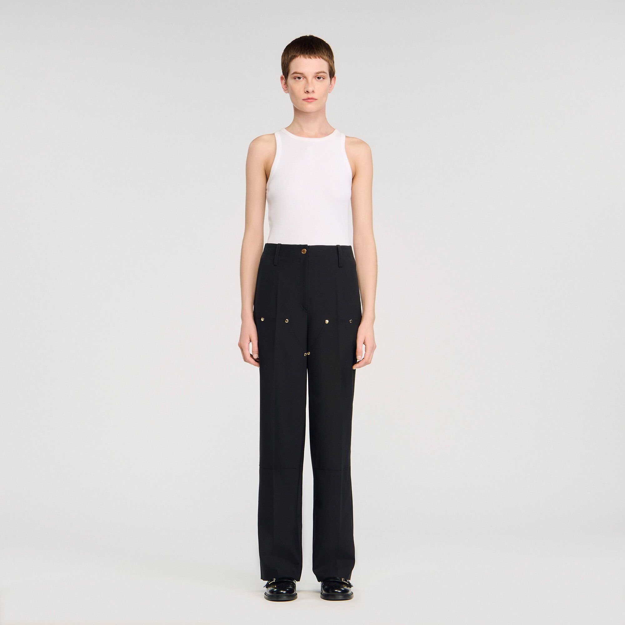 Rivet floaty trousers