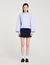 Cropped shirt with jewel trim collar