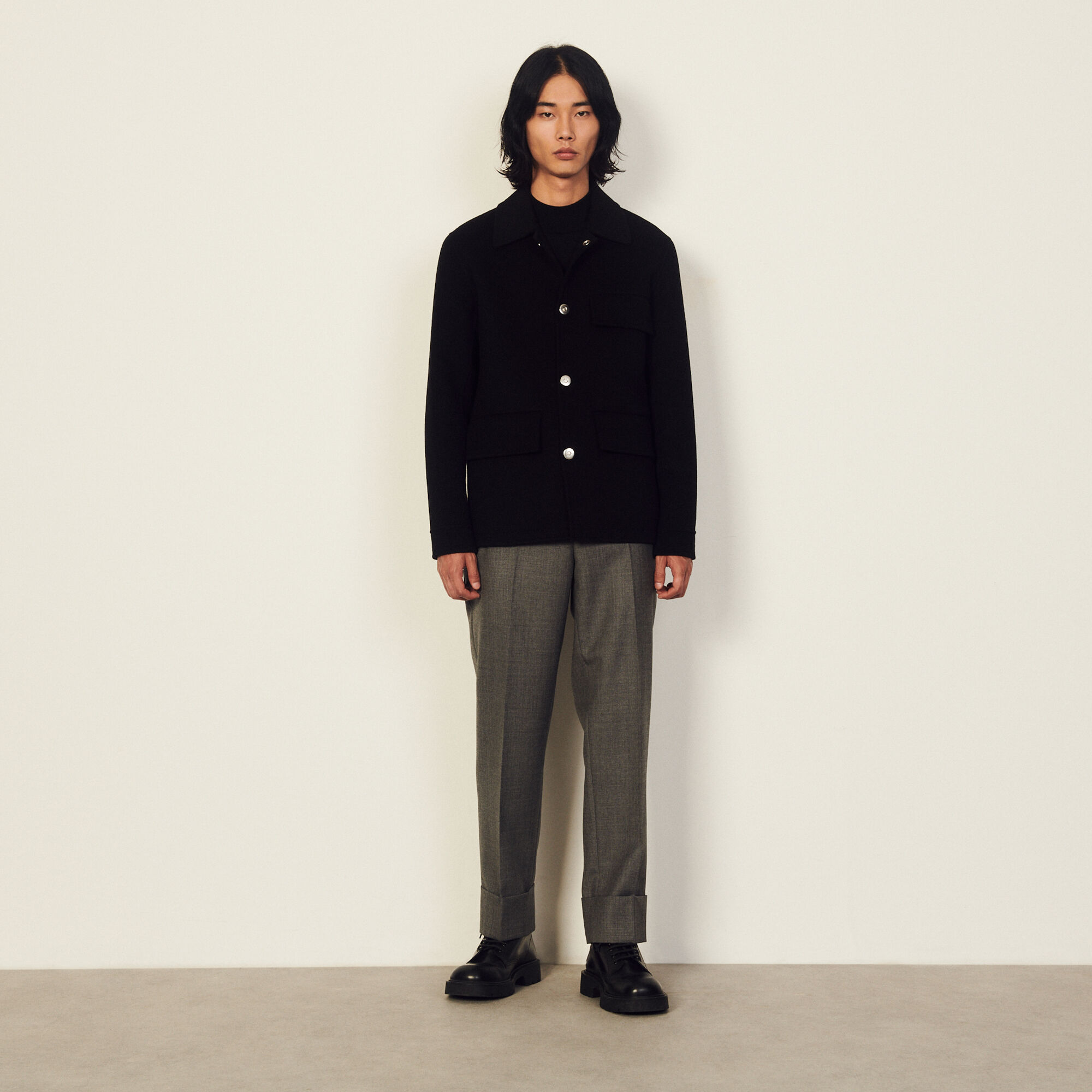 Double-faced wool jacket