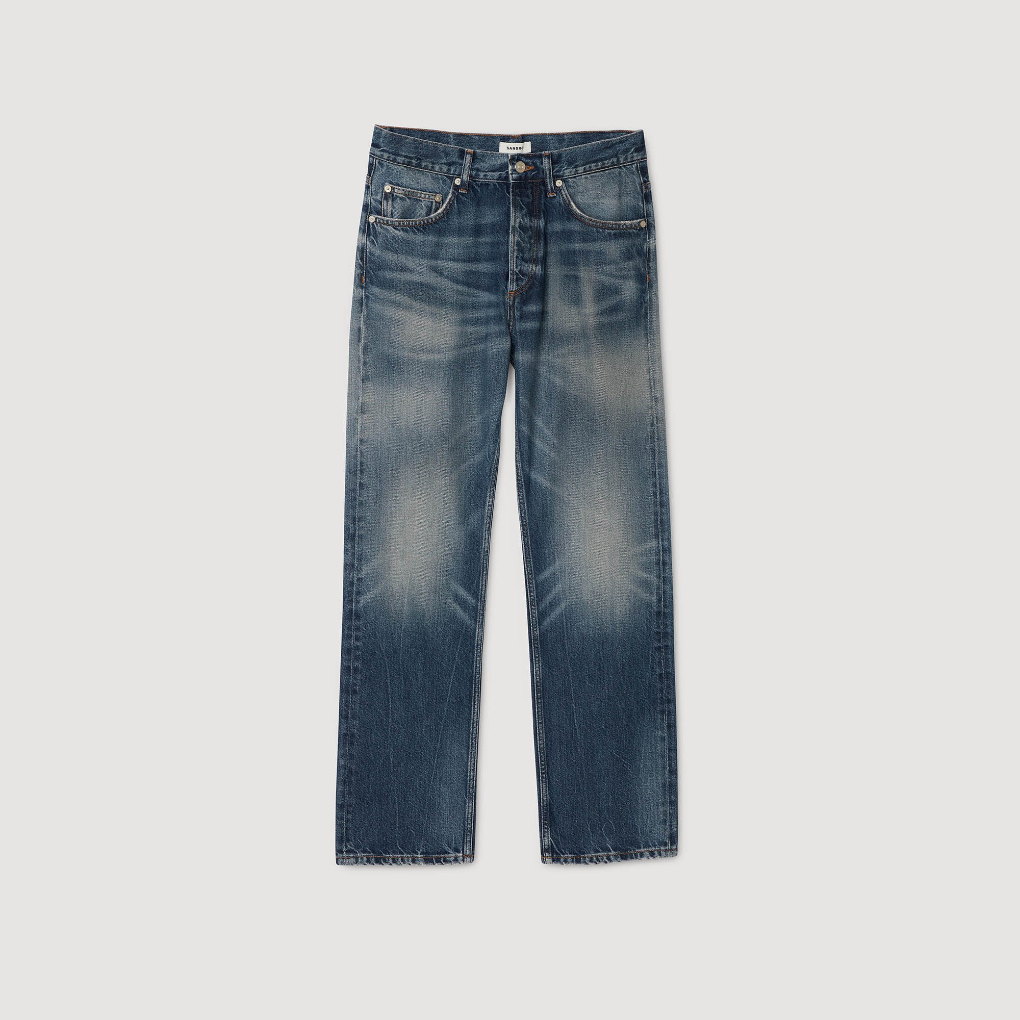 Regular faded jeans