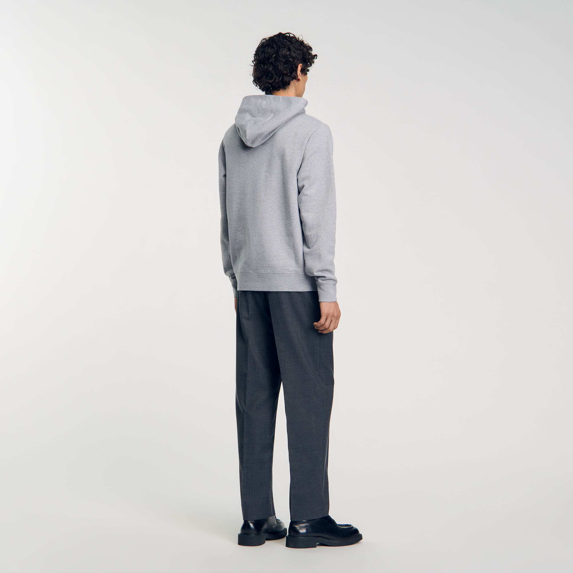 Men's organic cotton embroidered hoodie