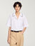 Crochet collar shirt