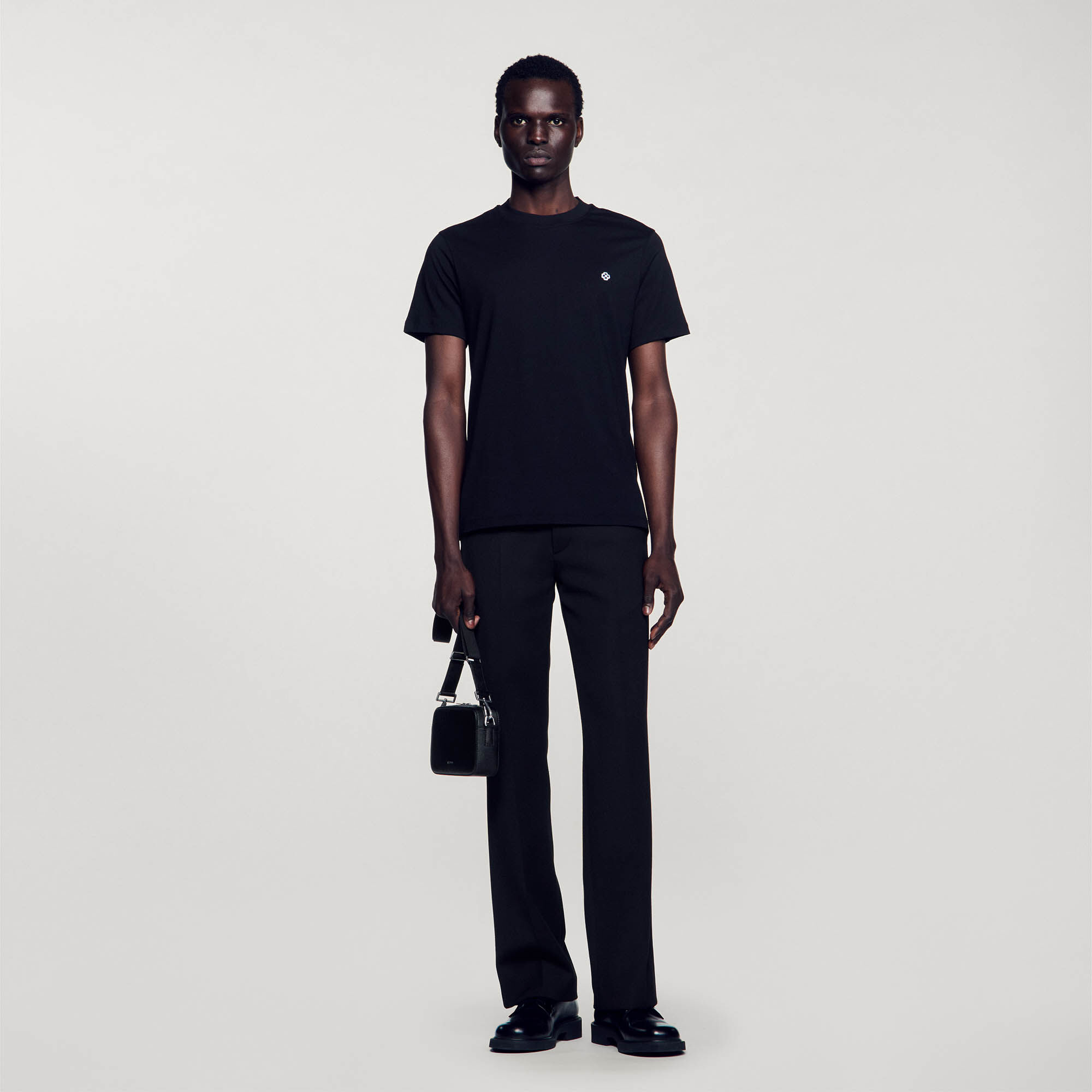 T-shirt with Square Cross patch black / gray for Men