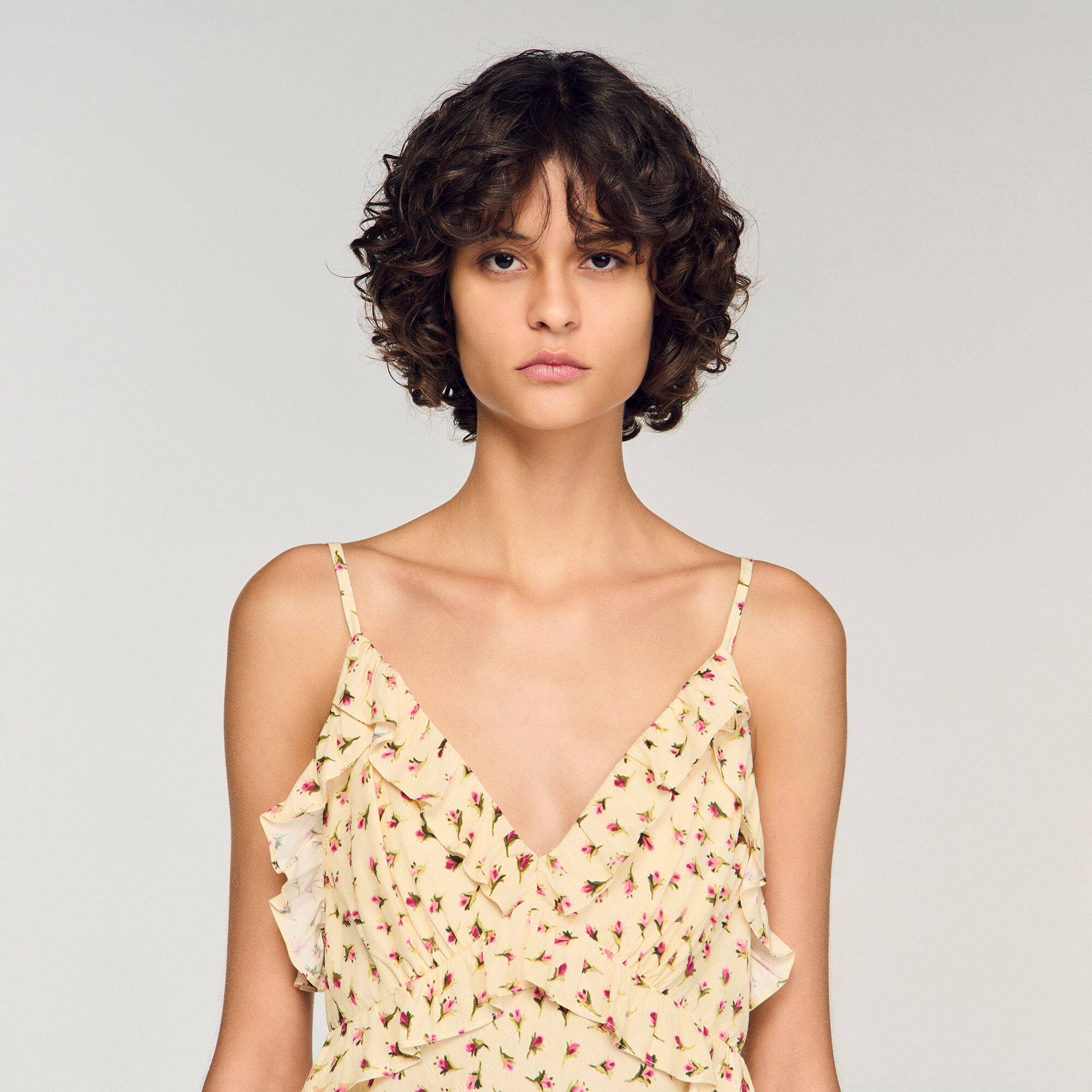 Flower print maxi dress