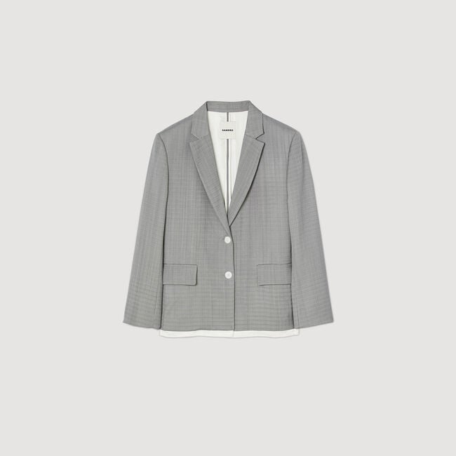 Satin-effect suit jacket