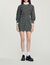 Tweed dress with trimmed neckline