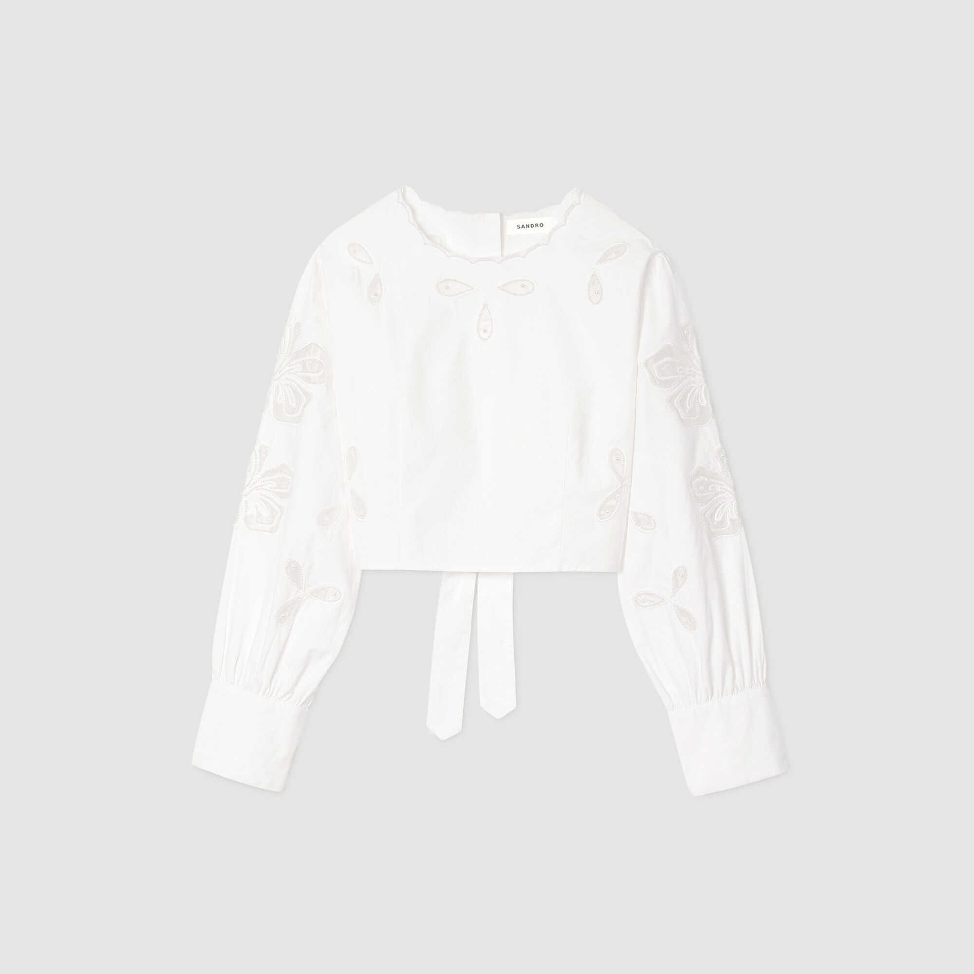 Poplin crop top