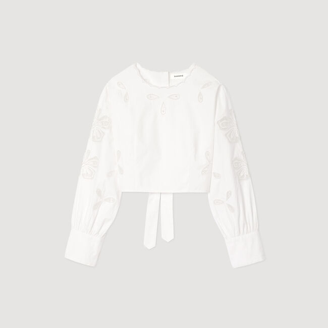 Poplin crop top