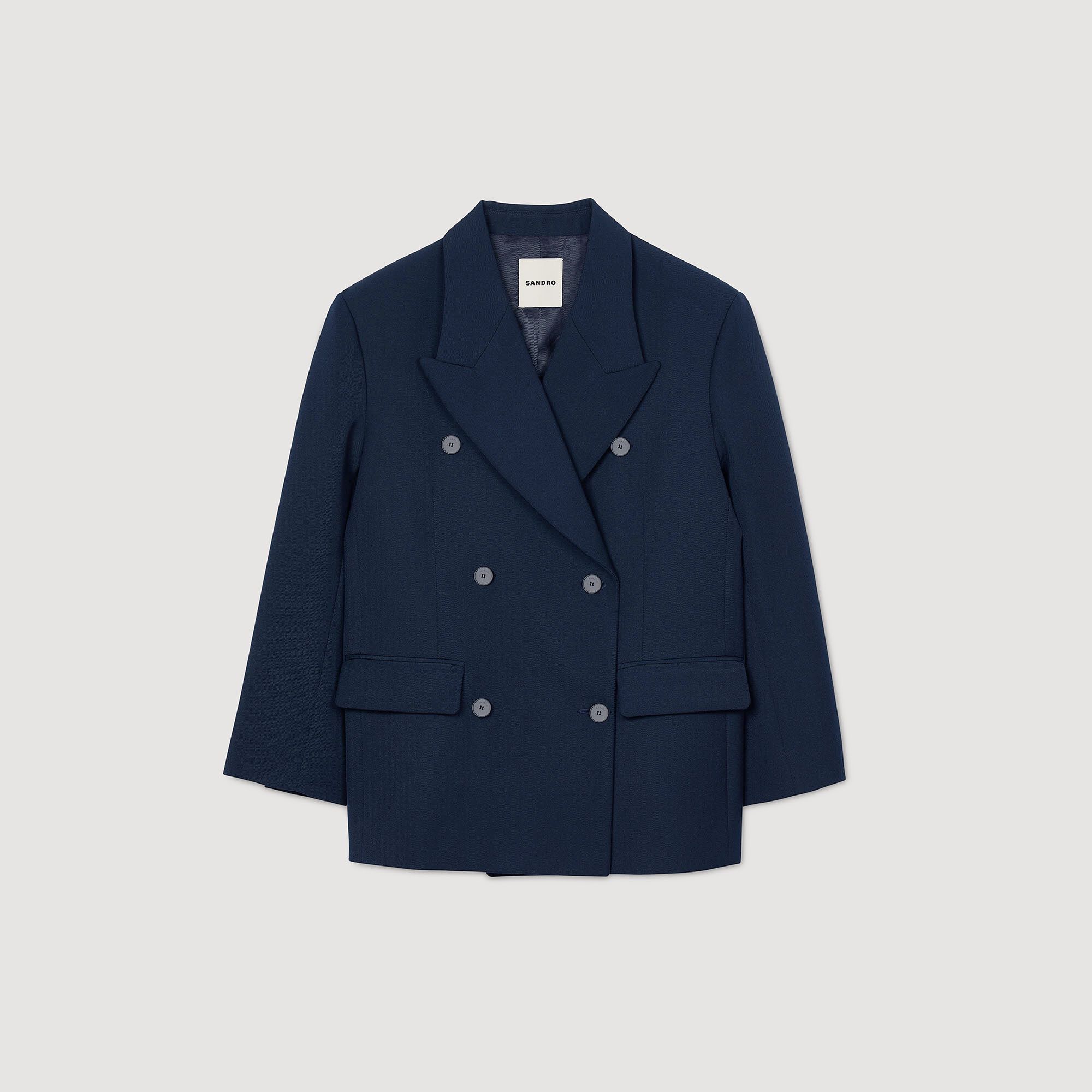 Wool blend suit jacket