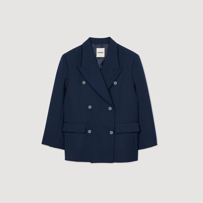 Wool blend suit jacket
