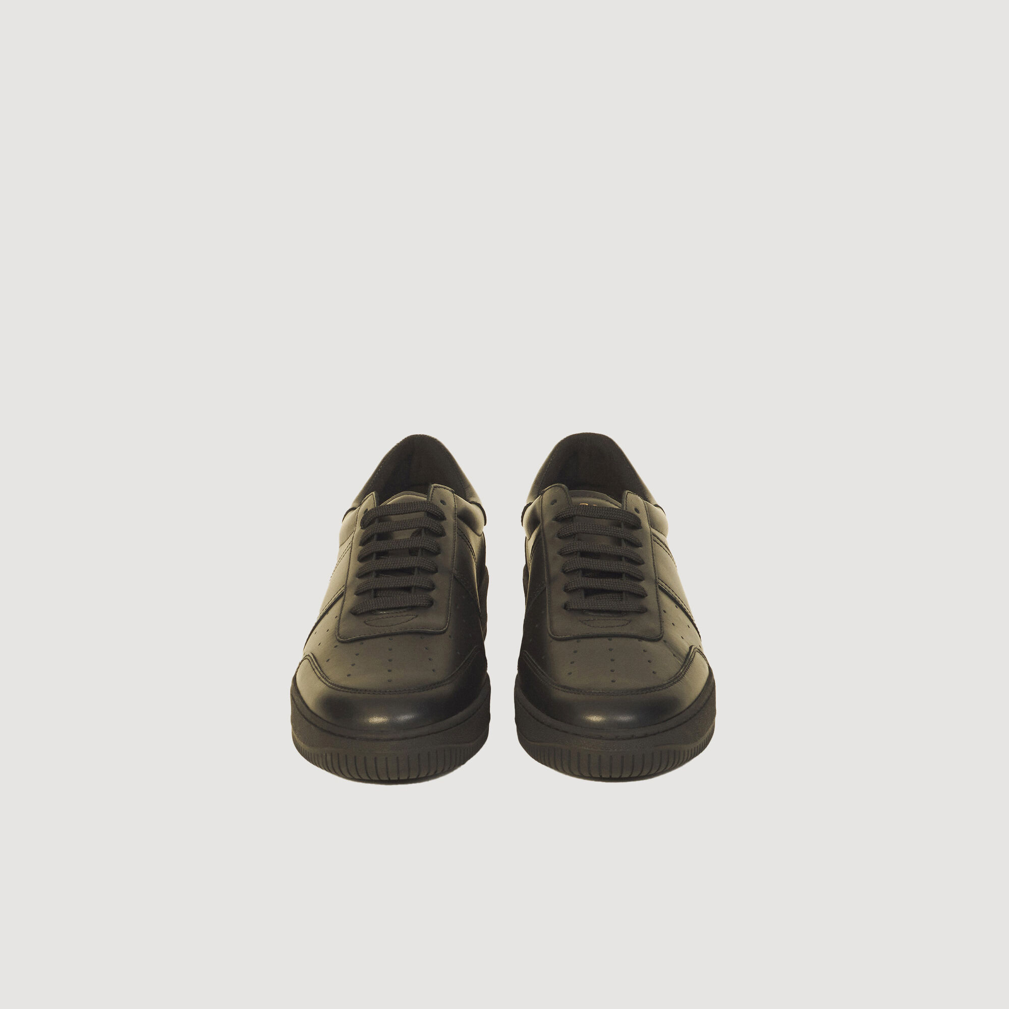 Smooth leather trainers