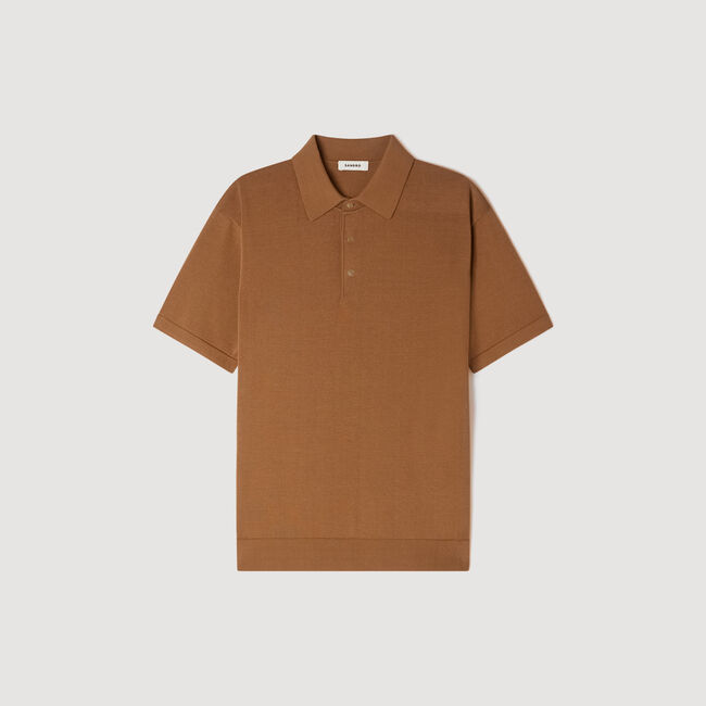 Cotton and silk polo shirt