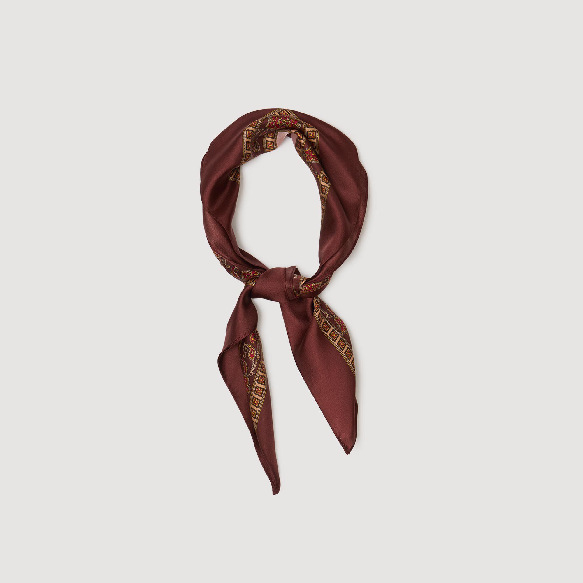 Placed print scarf