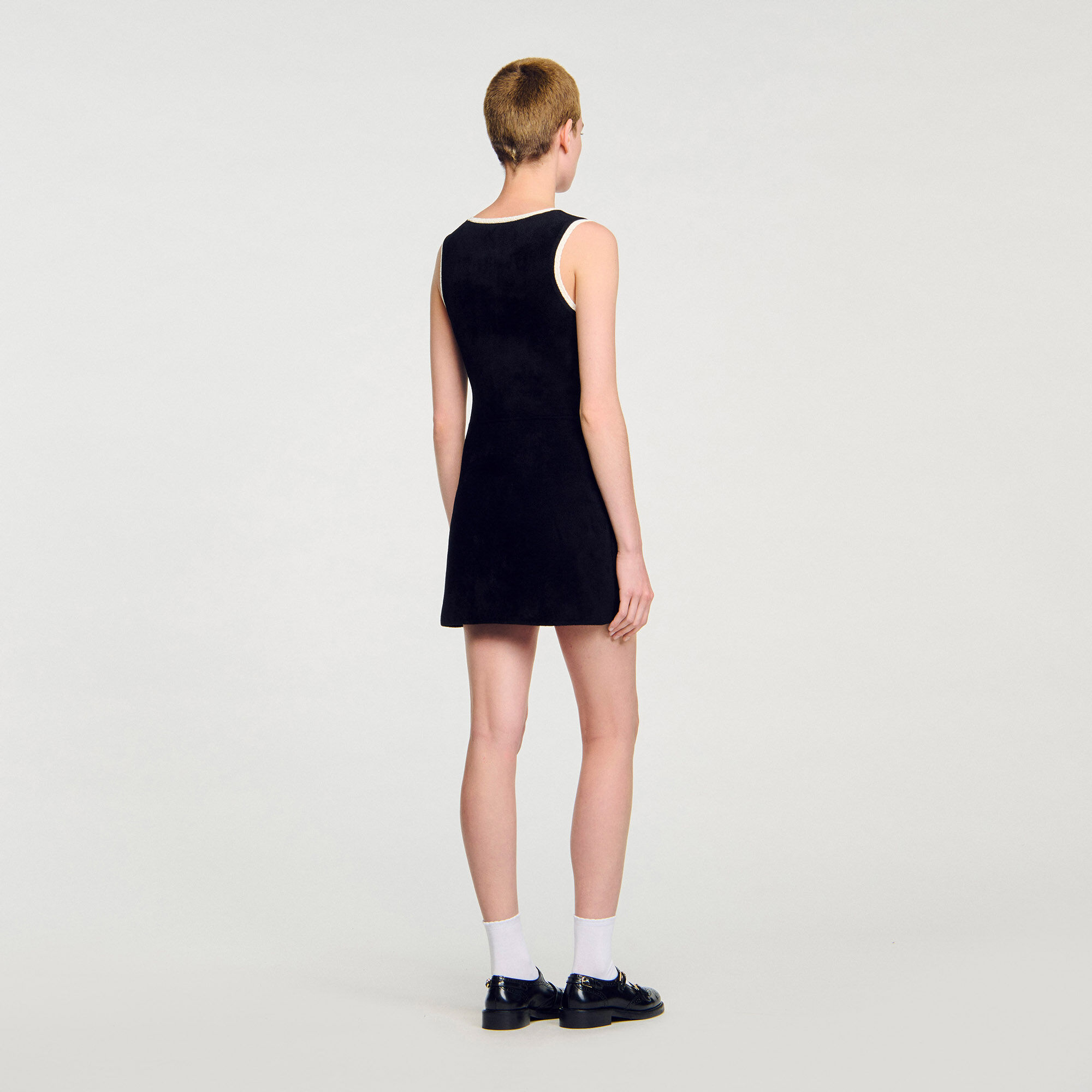 Short velvet knit dress
