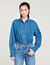 Denim shirt bodysuit