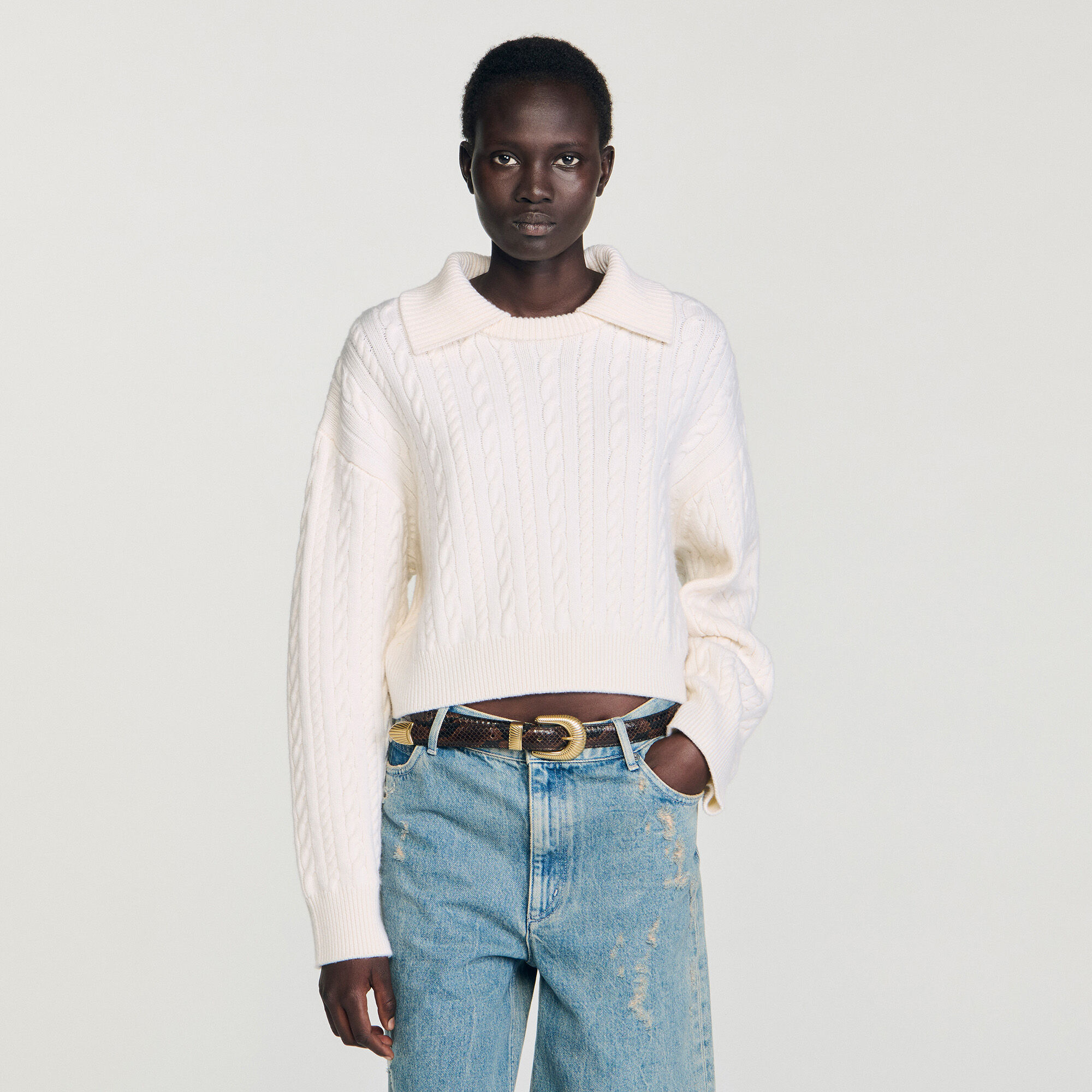Sailor-neck jumper