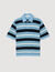 Stripy knit polo shirt