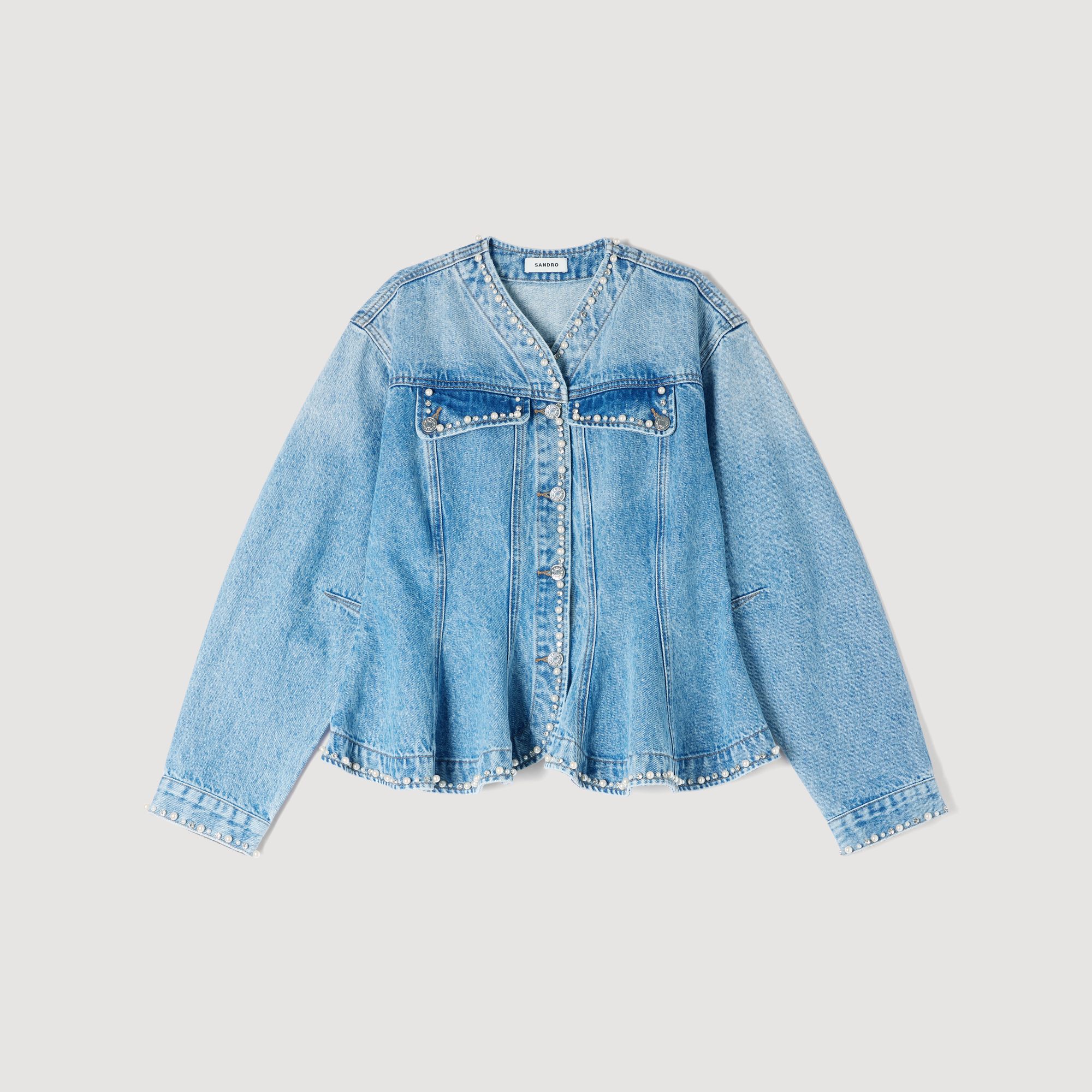 Beaded denim jacket