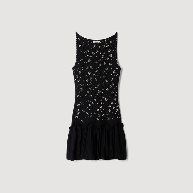 Short velvet dress with beads - Women | Sandro
