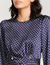 Long flowing dress with polka-dot print