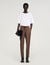 Elasticated straight-leg trousers