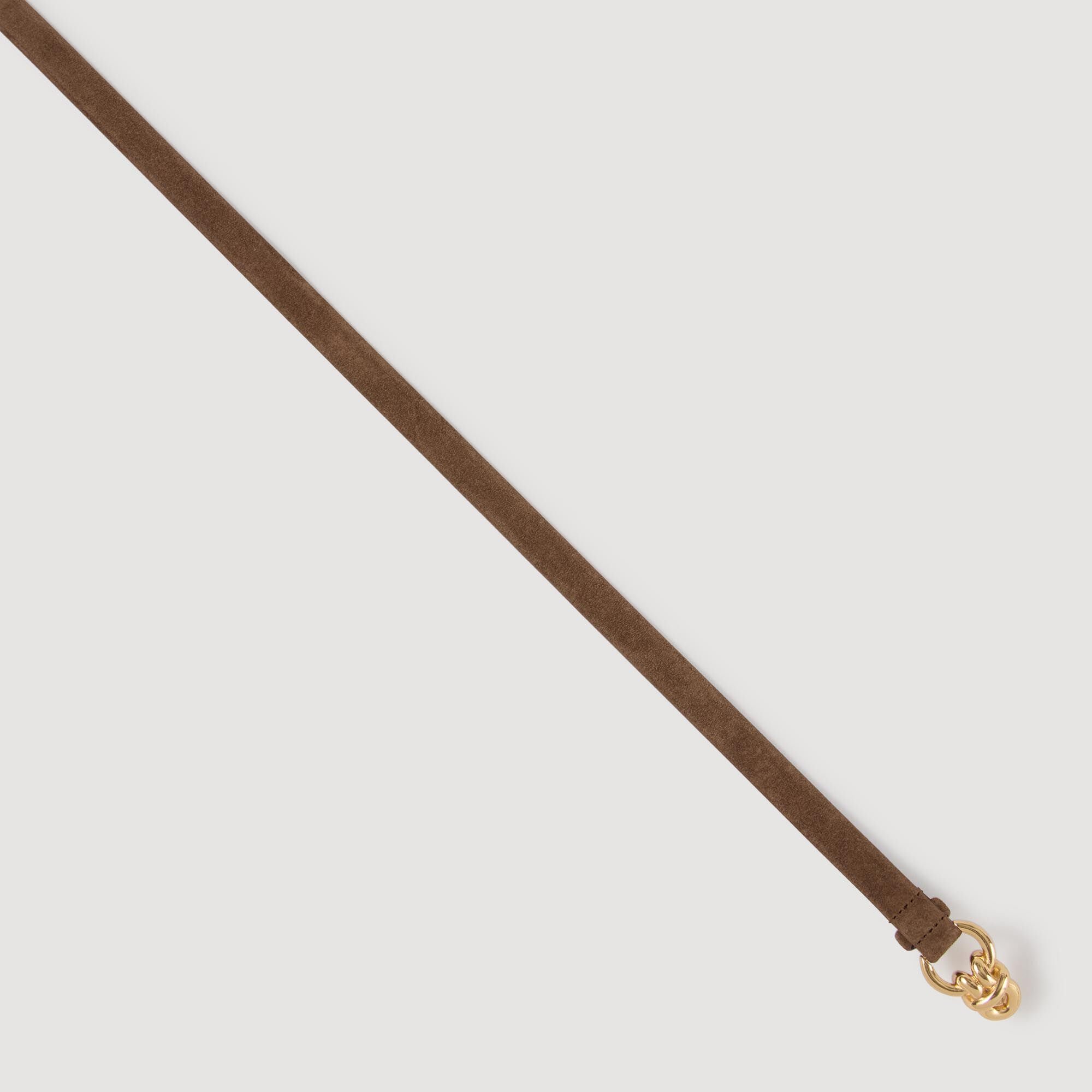 Suede leather belt