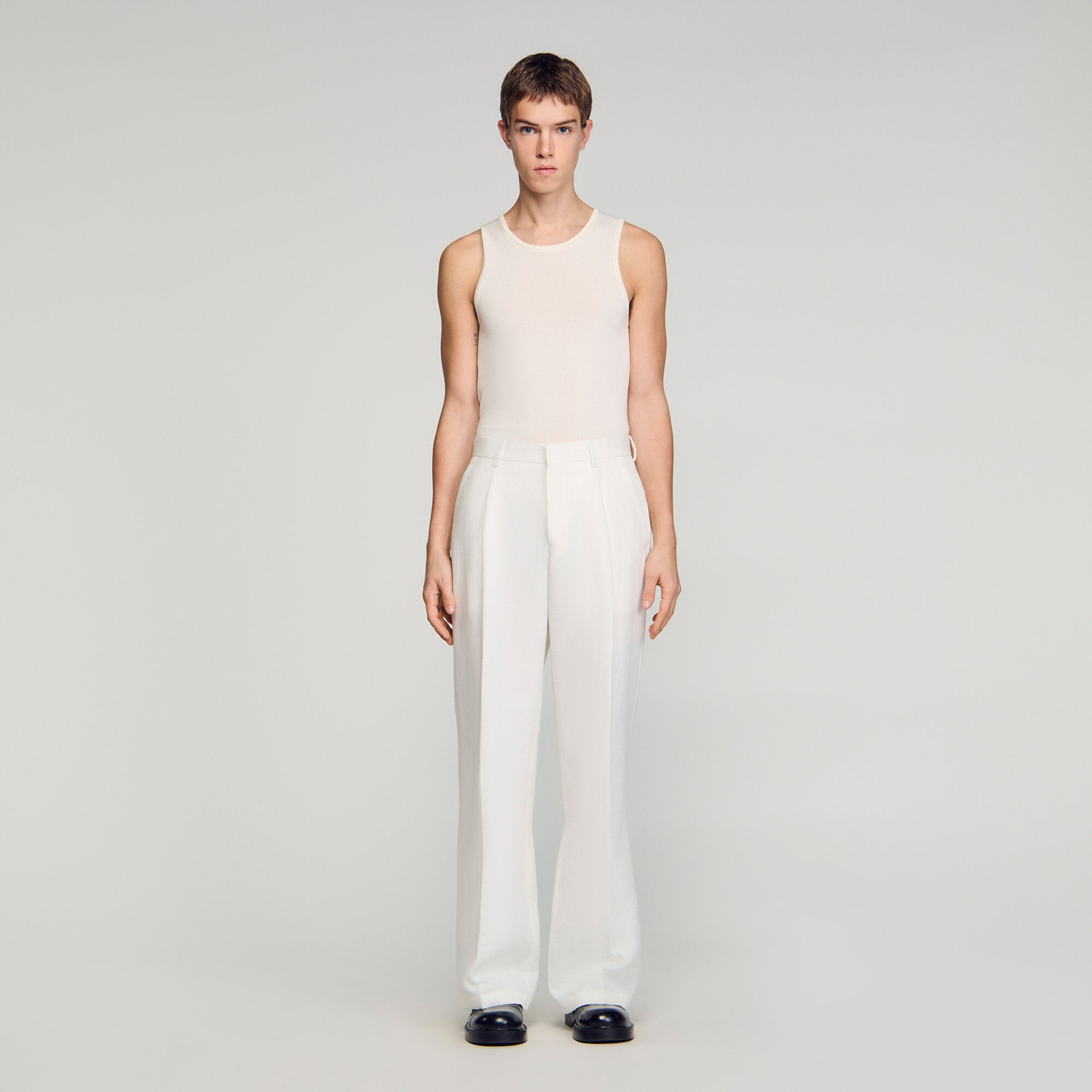 Linen suit trousers