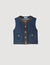 Denim and leather top