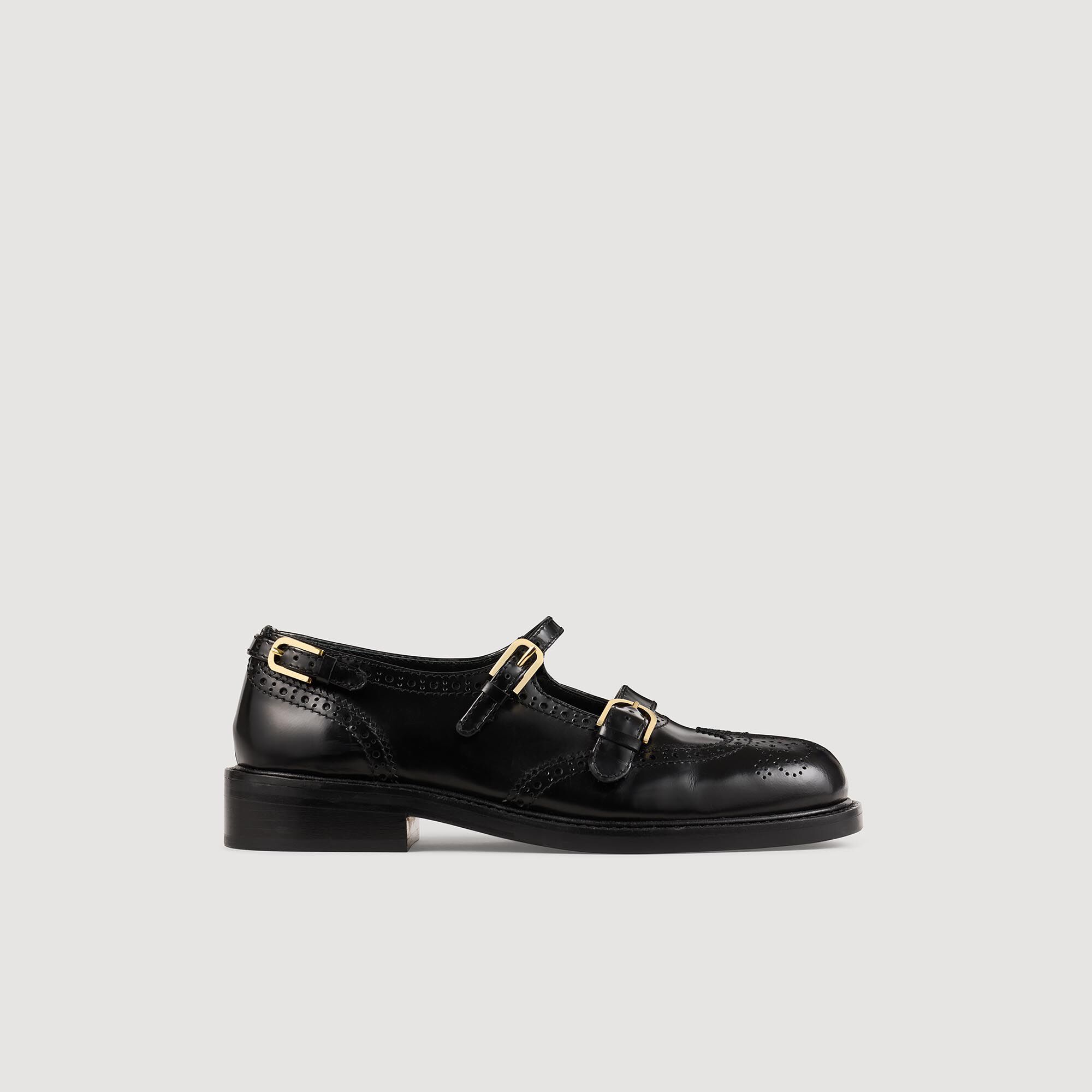 Multi buckle open derbies