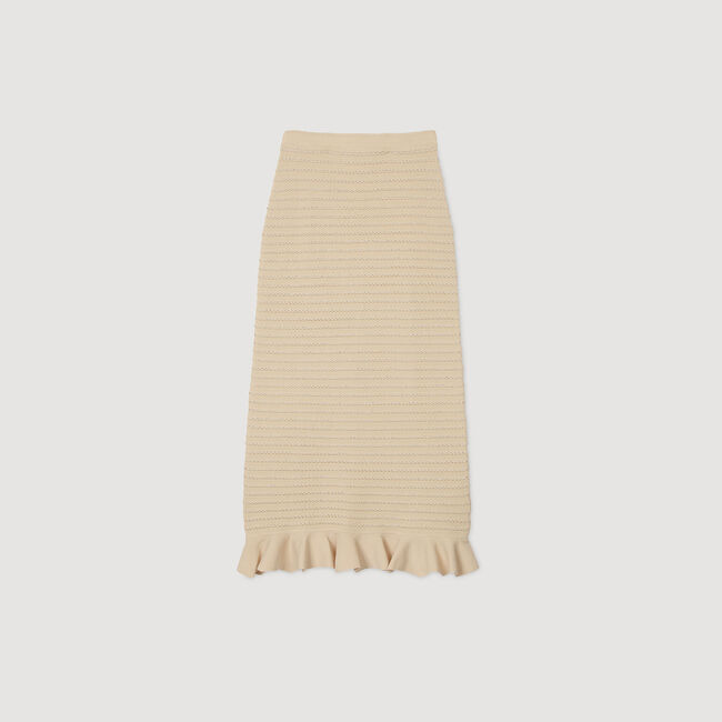 Rhinestone knit maxi skirt
