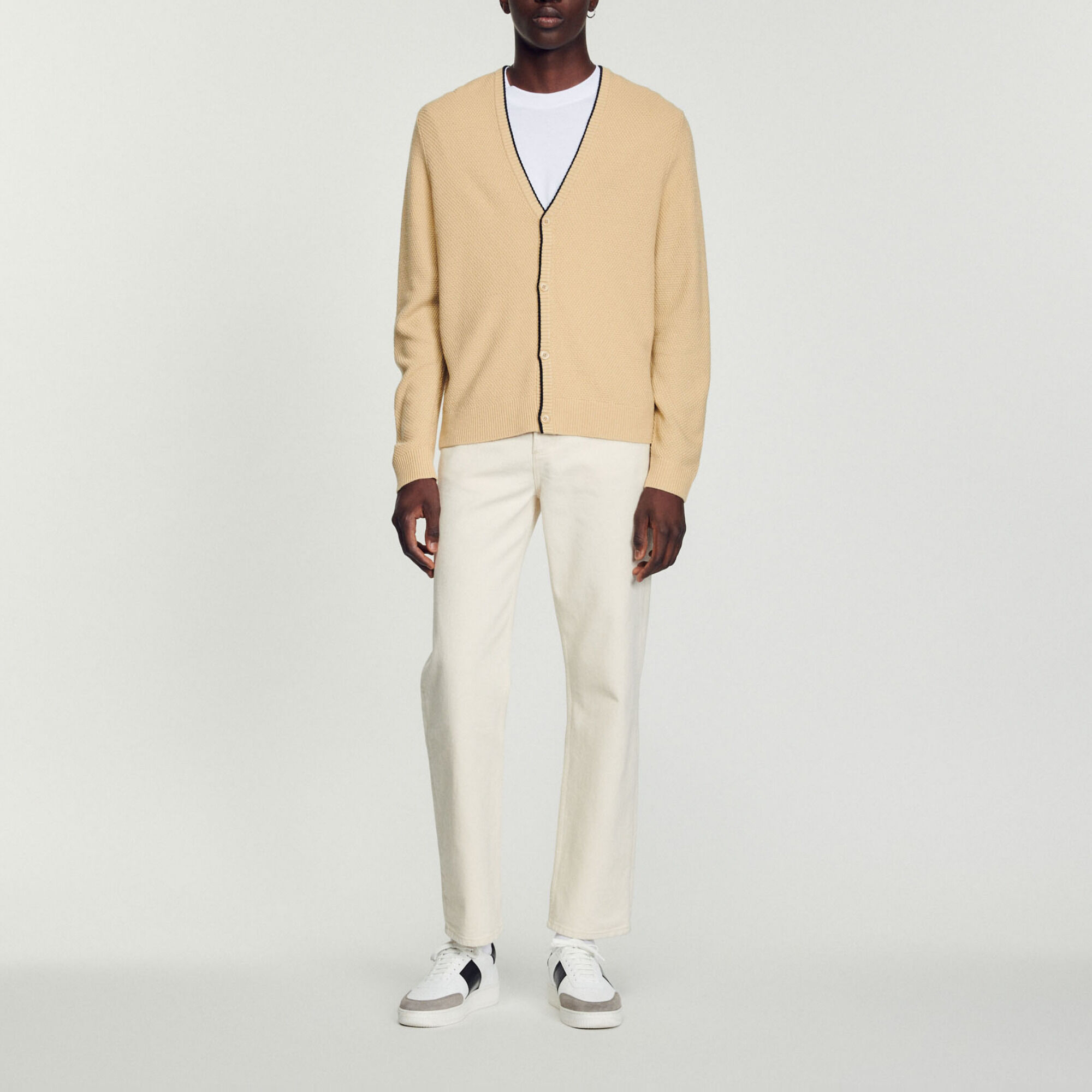 Cardigan with trim