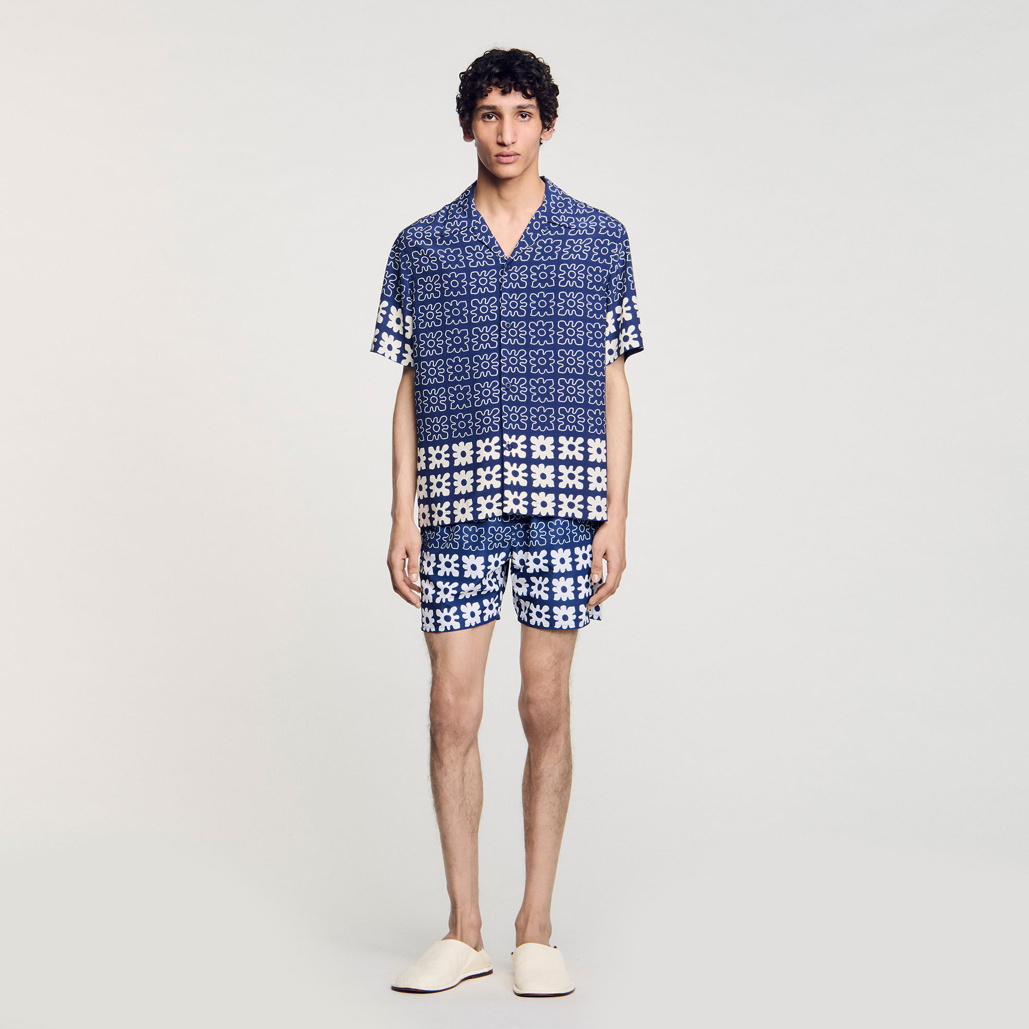 Floral print swim trunks