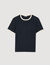Two-tone patch T-shirt