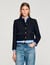 Ruffled tweed jacket