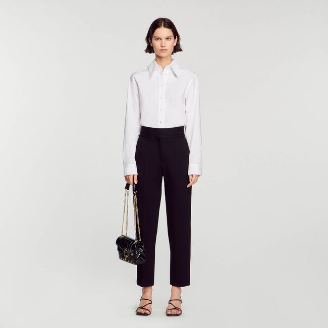 High-waisted classic trousers