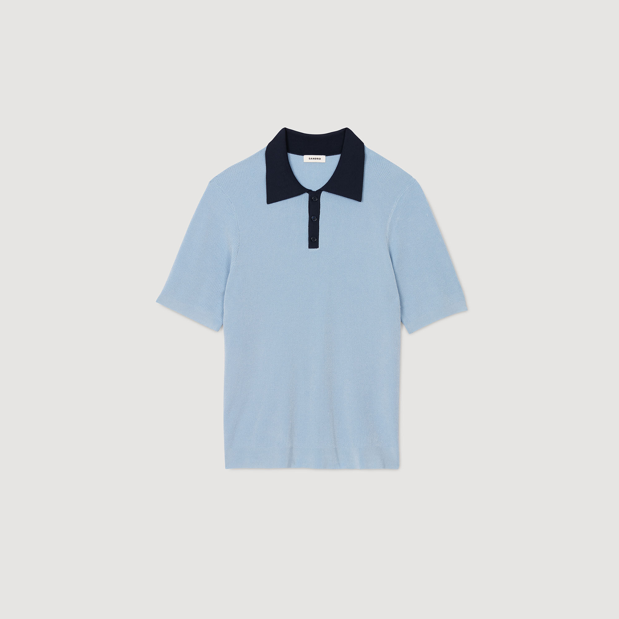 Two-tone polo shirt