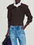 Knitted wide-neck sweater