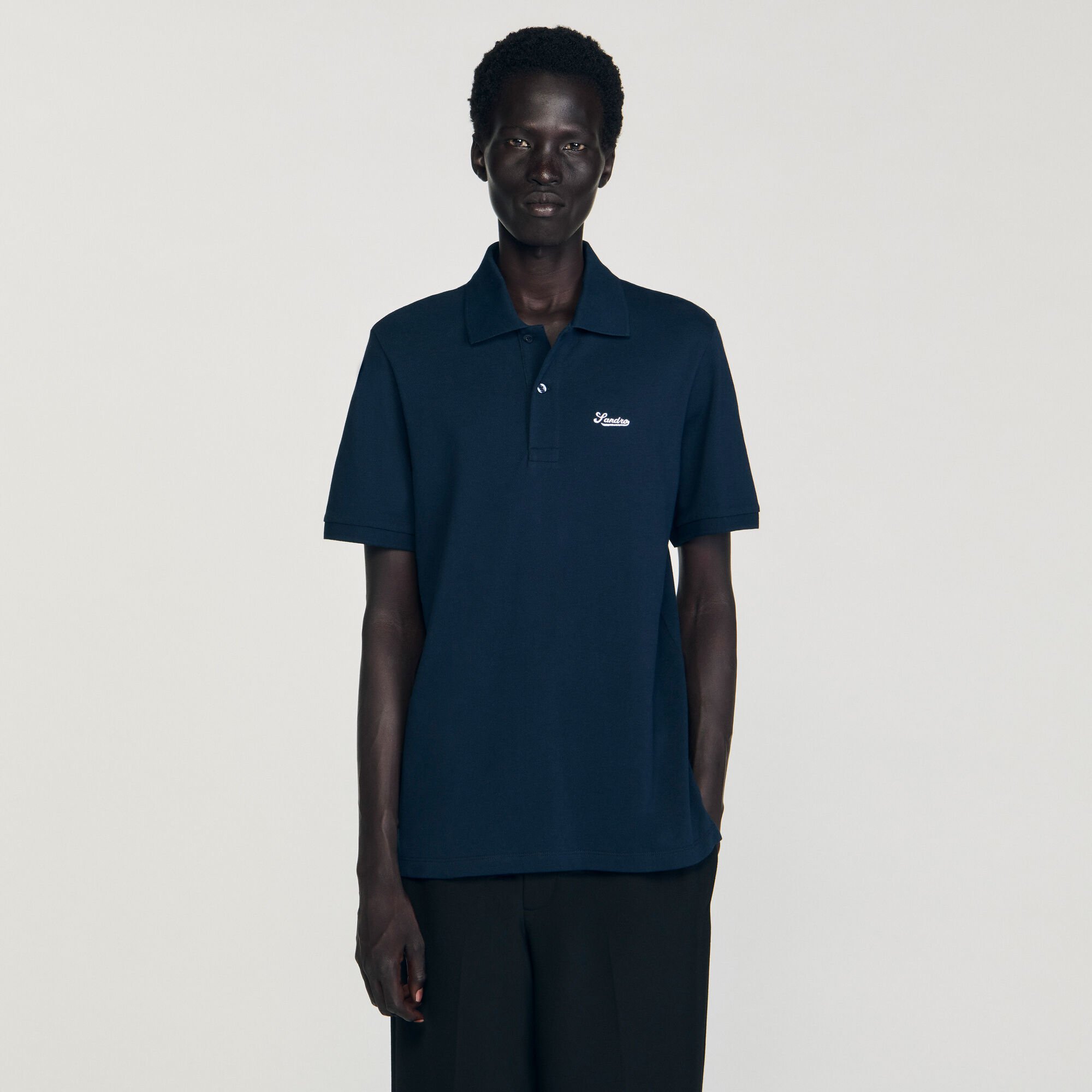 Cotton piqué polo shirt