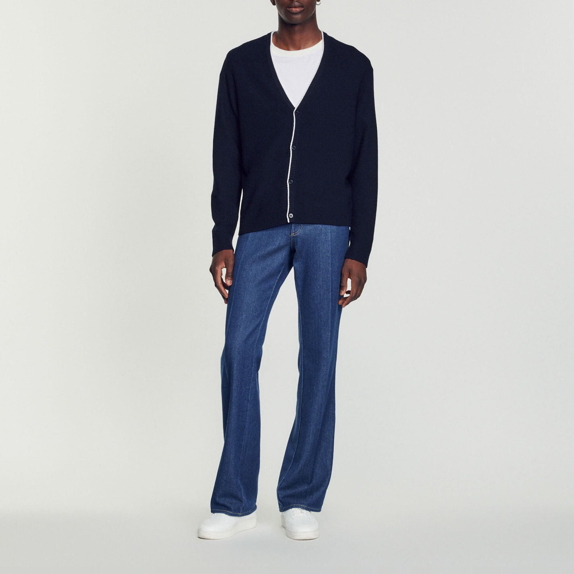 Cardigan with trim