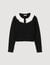 Cardigan with contrast collar
