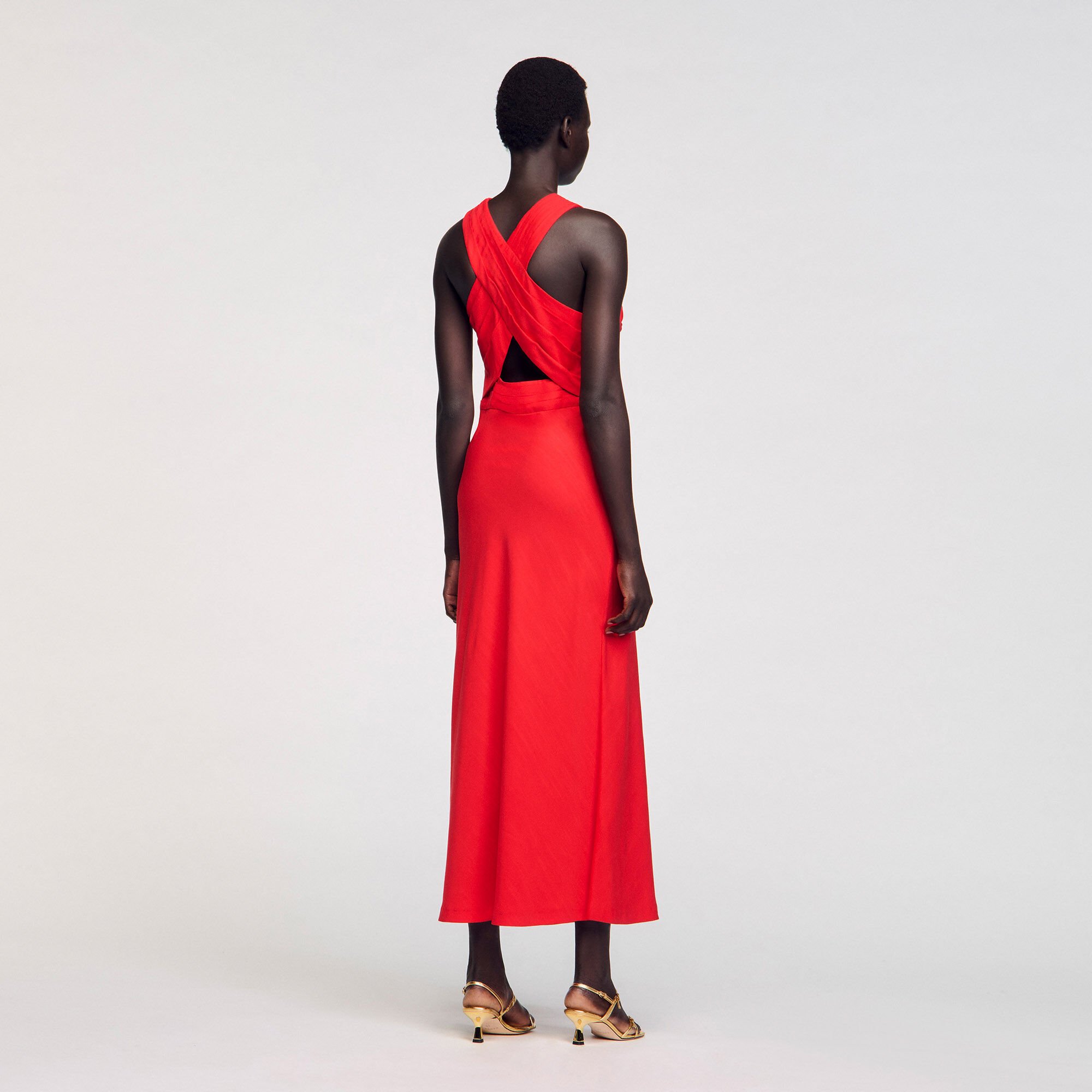Long wraparound dress