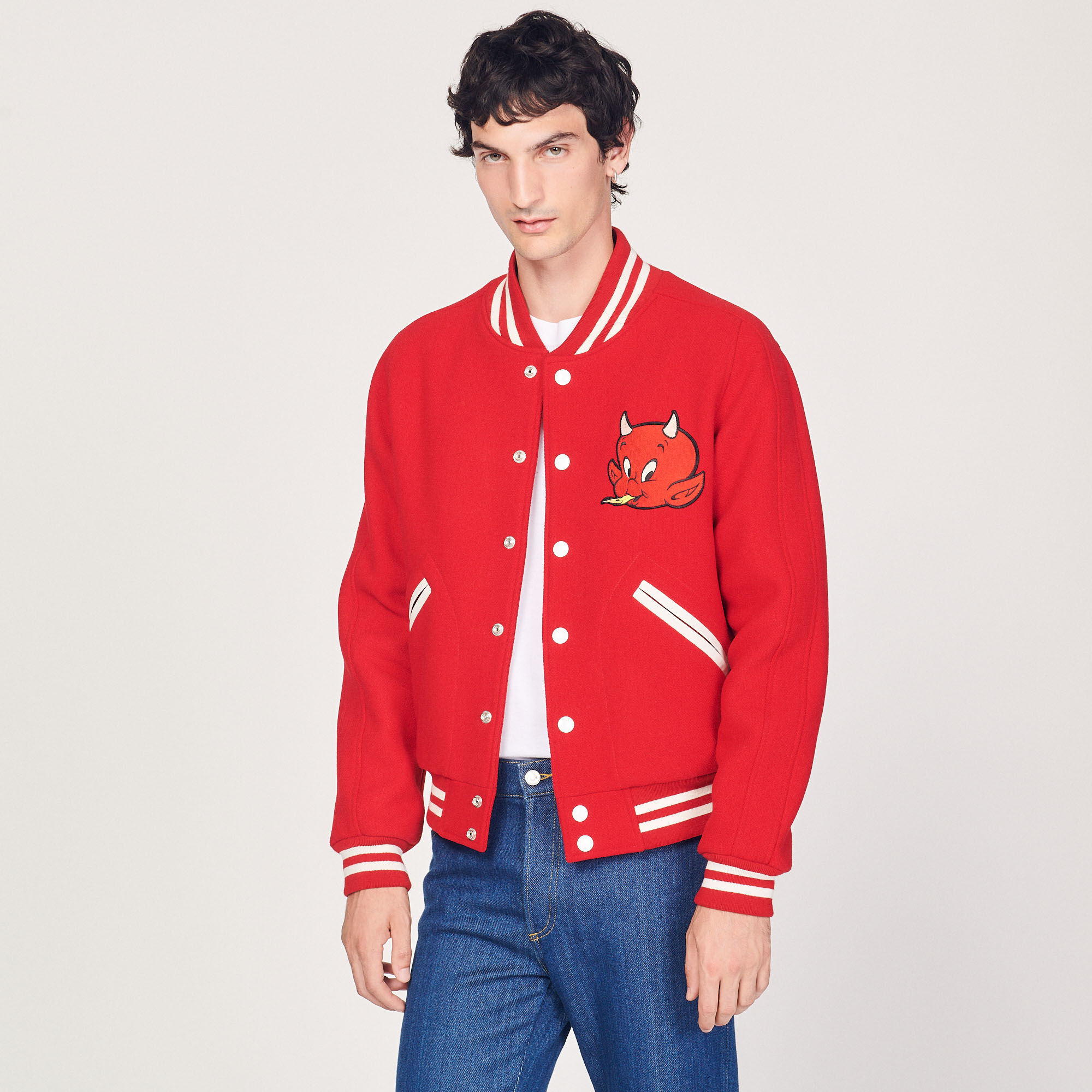 Hot Stuff wool cloth varsity jacket